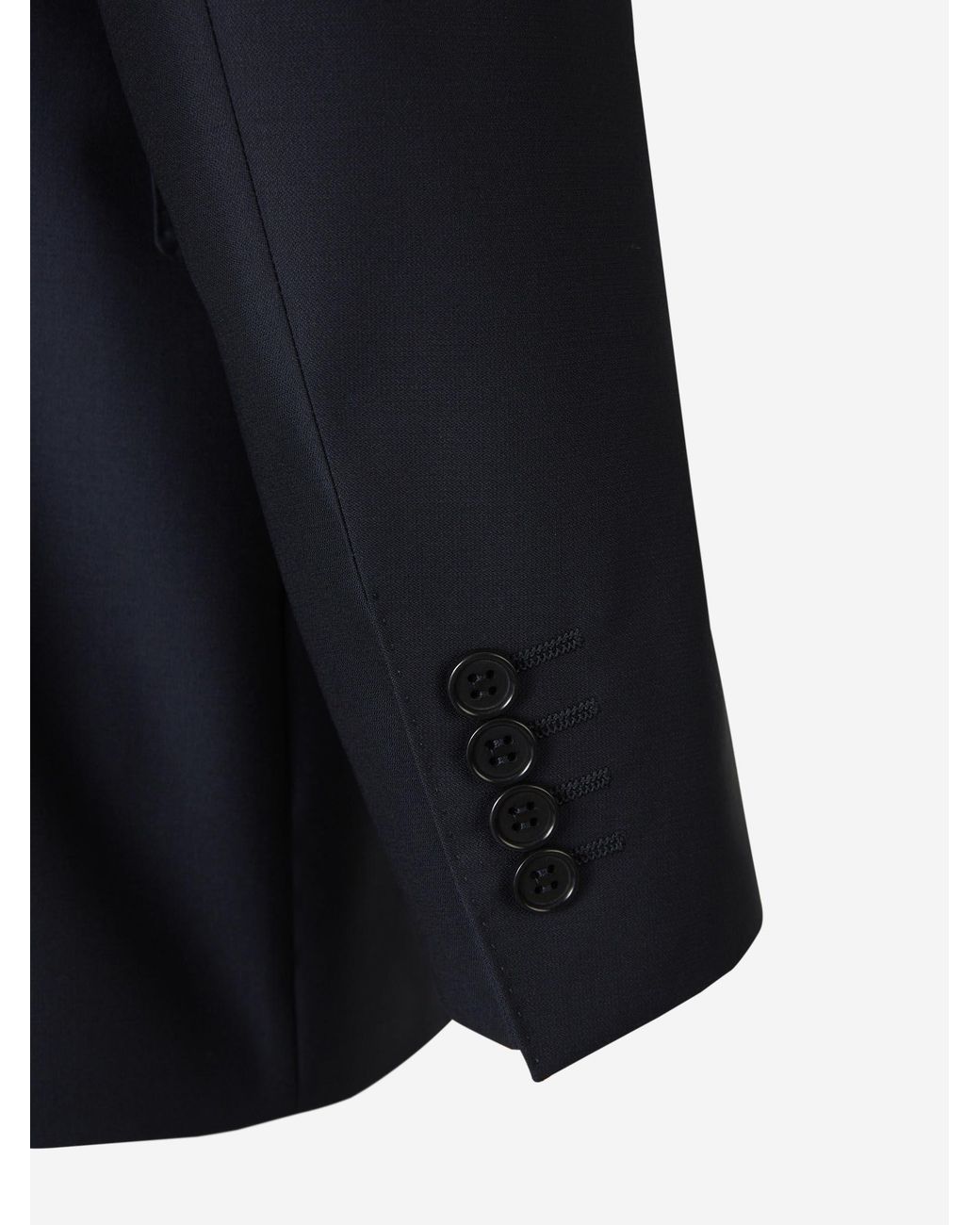 Canali Blue Plain Wool Suit for men