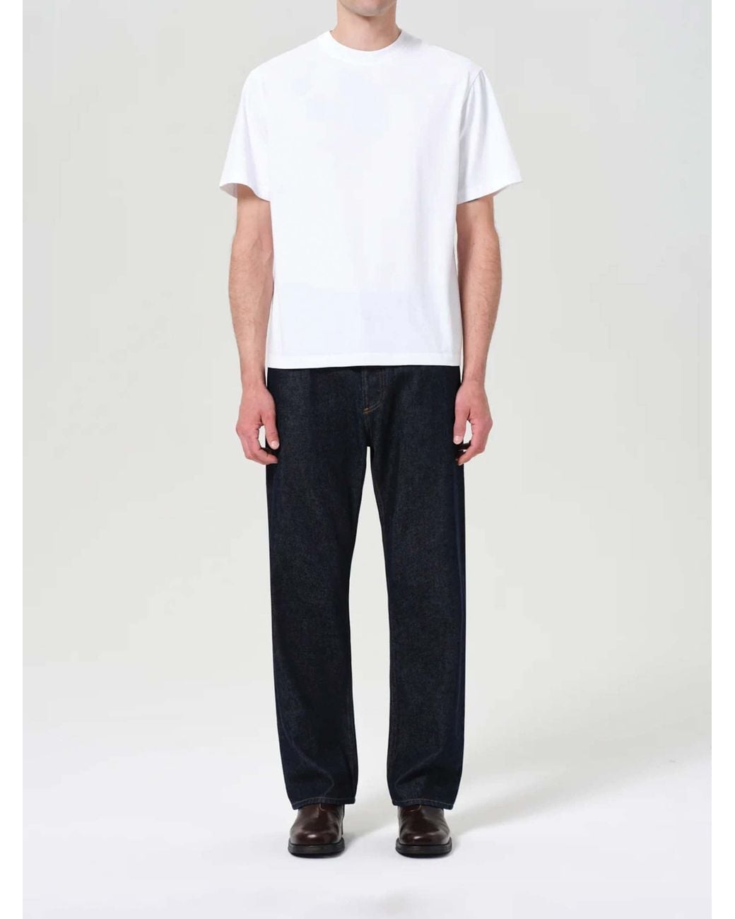 Agolde Blue Magnus Wide Leg Jeans for men