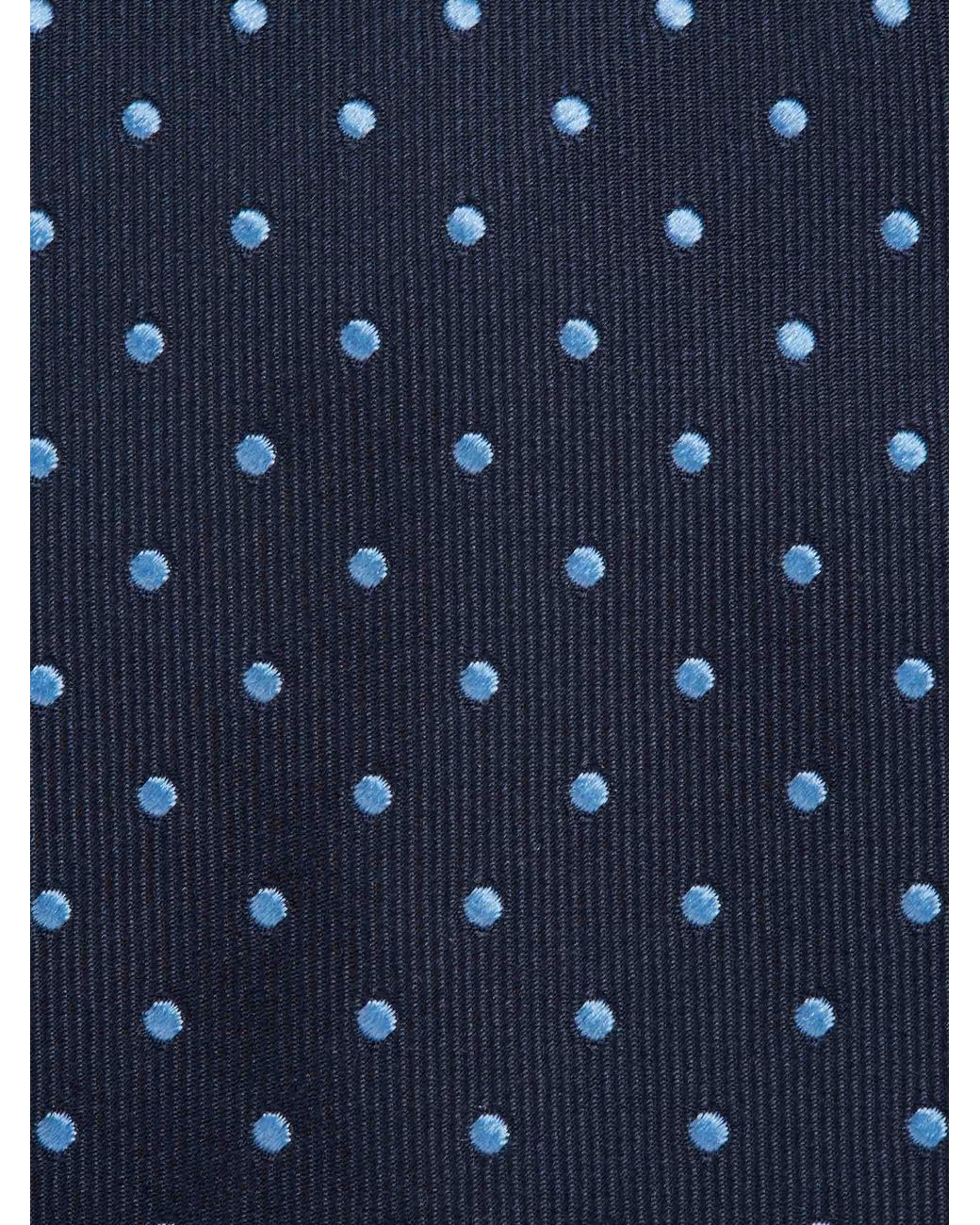 Petronius Blue Silk Polka Dot Tie for men