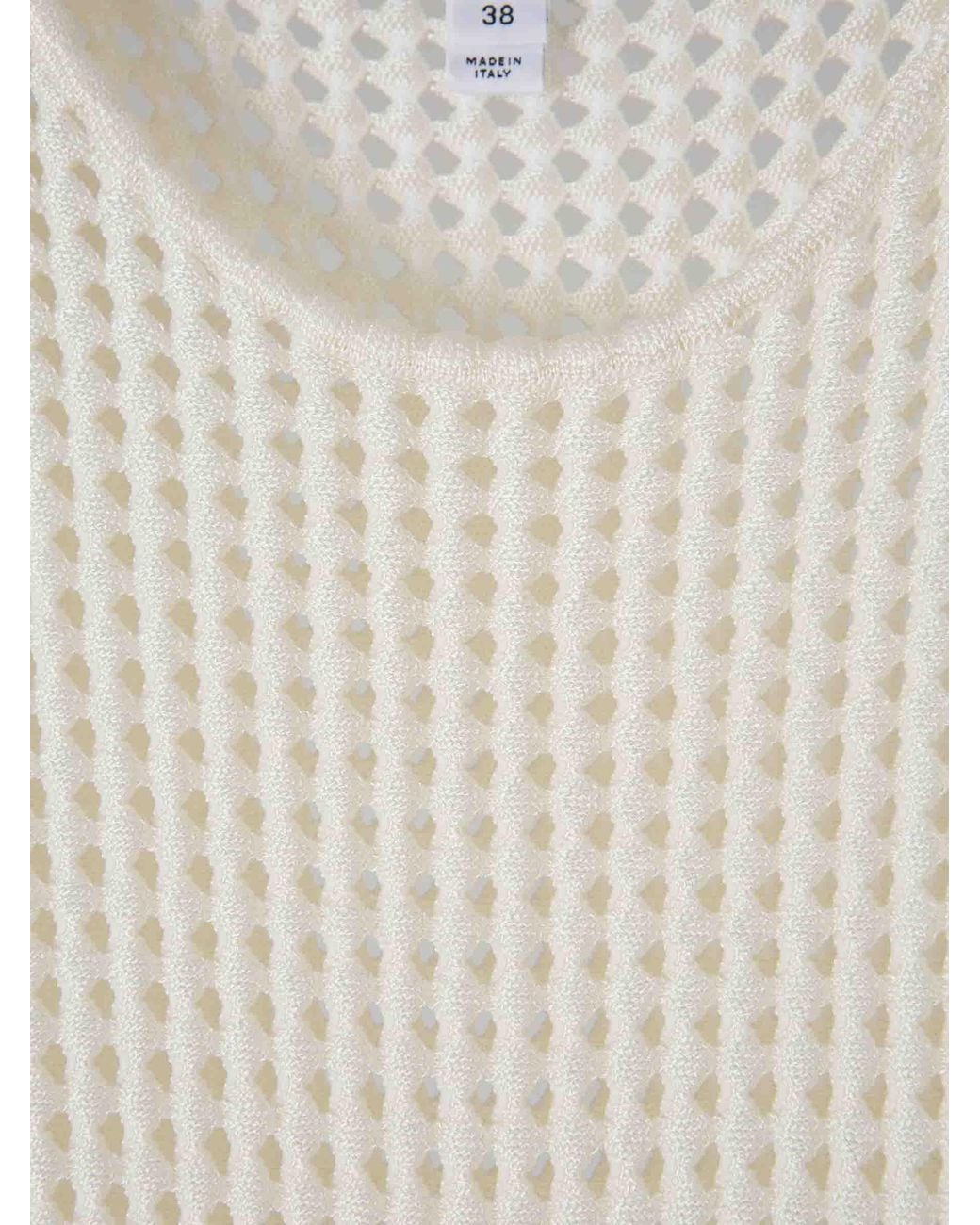 Alaïa White Fringe Knit Dress