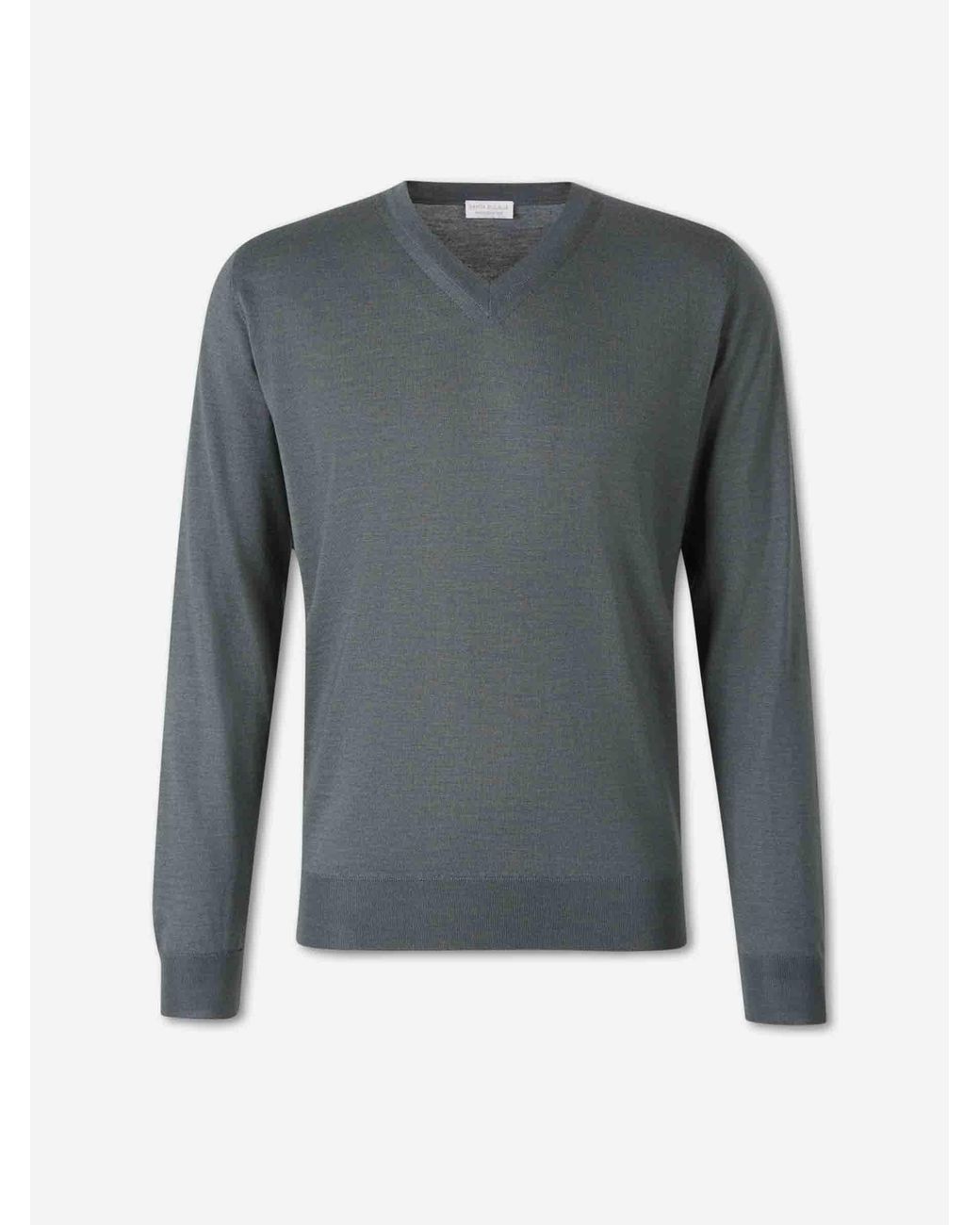Santa Eulalia Blue V-Neck Sweater for men