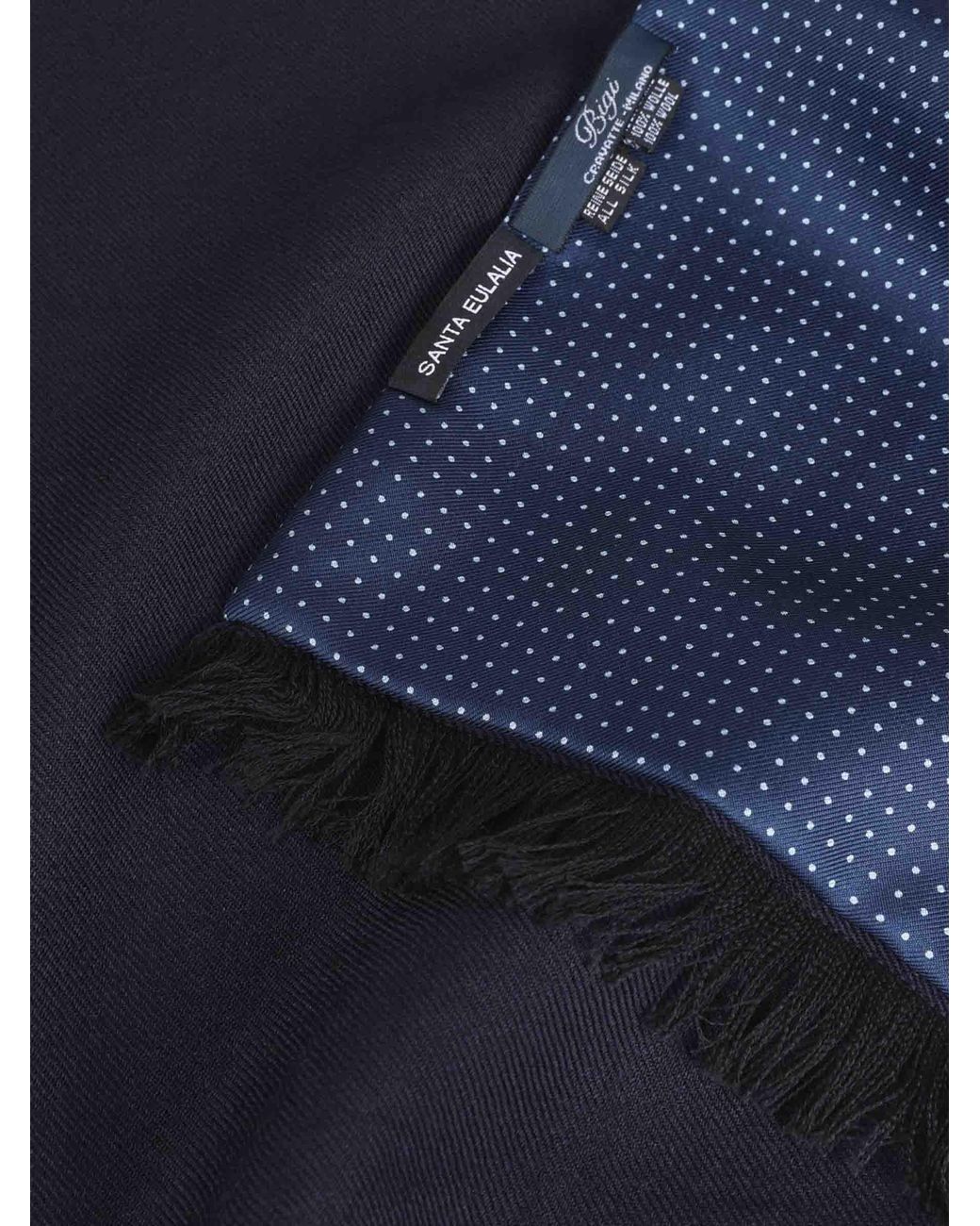 Sciarpa A Pois di Santa Eulalia in Blue da Uomo