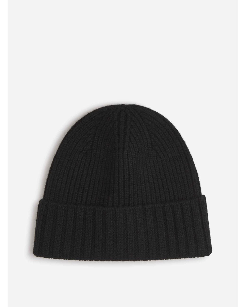Santa Eulalia Black Ribbed Cashmere Hat for men