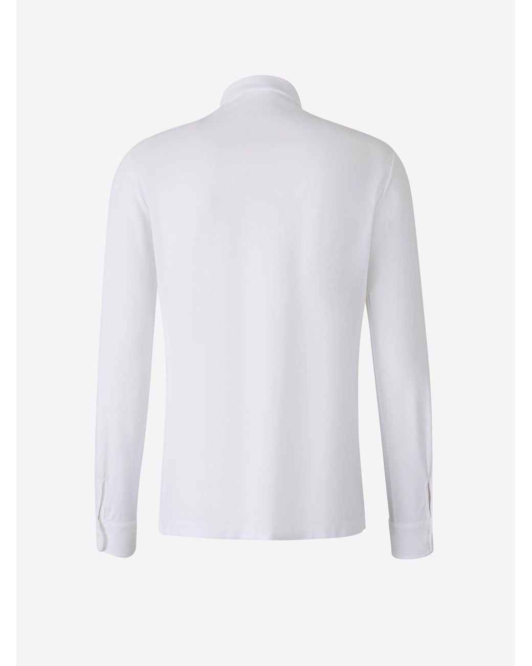 Zanone White Cotton Slit Shirt for men