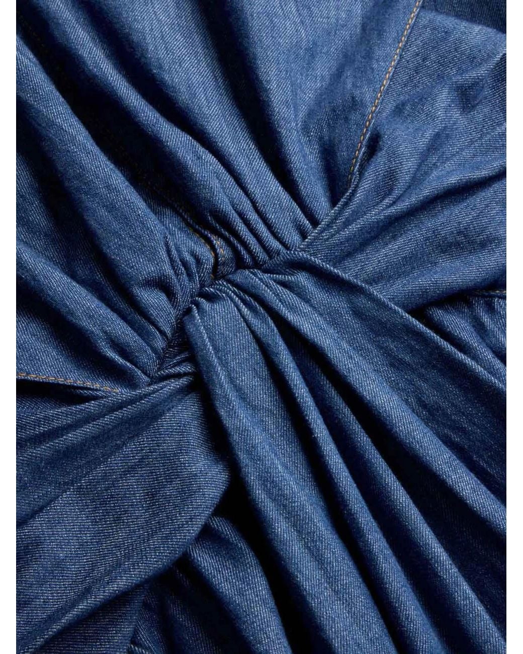 Zimmermann Blue Draped Denim Dress
