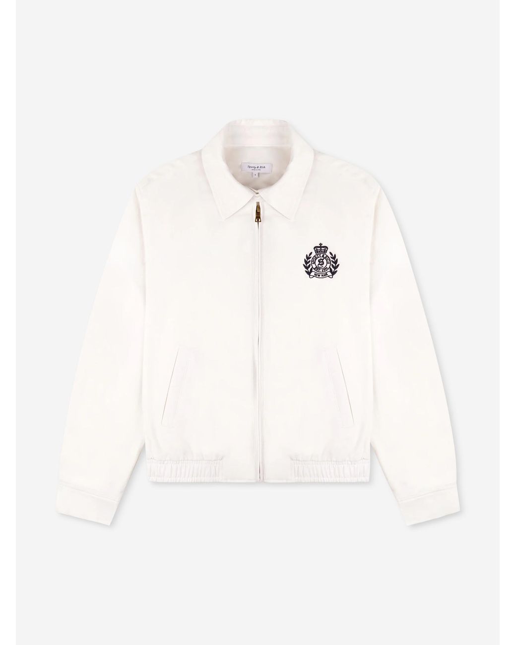 Sporty & Rich Natural Ny Crest Prep Jacket