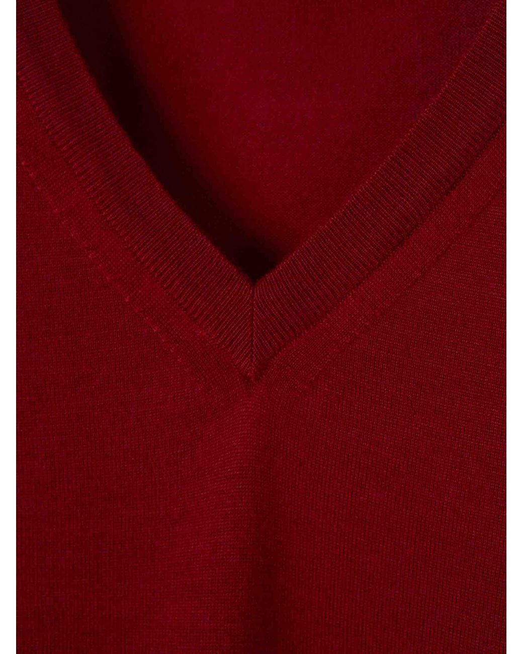 Santa Eulalia Red V-Neck Sweater for men