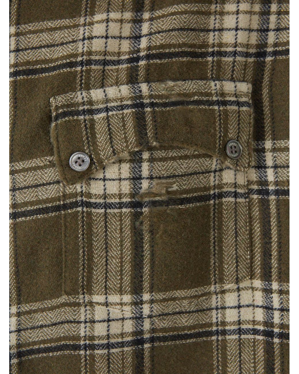 Rhude Green Plaid Overshirt for men