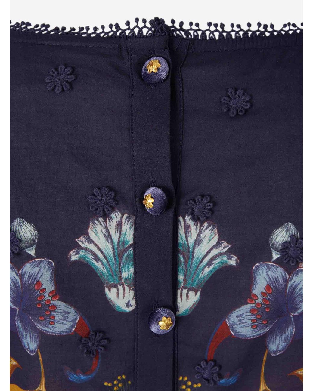 Farm Rio Blue Golden Nature Blouse