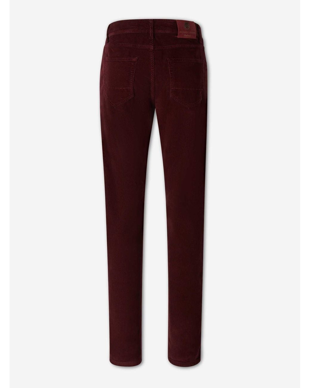 richard j. brown Red Cotton Corduroy Trousers for men