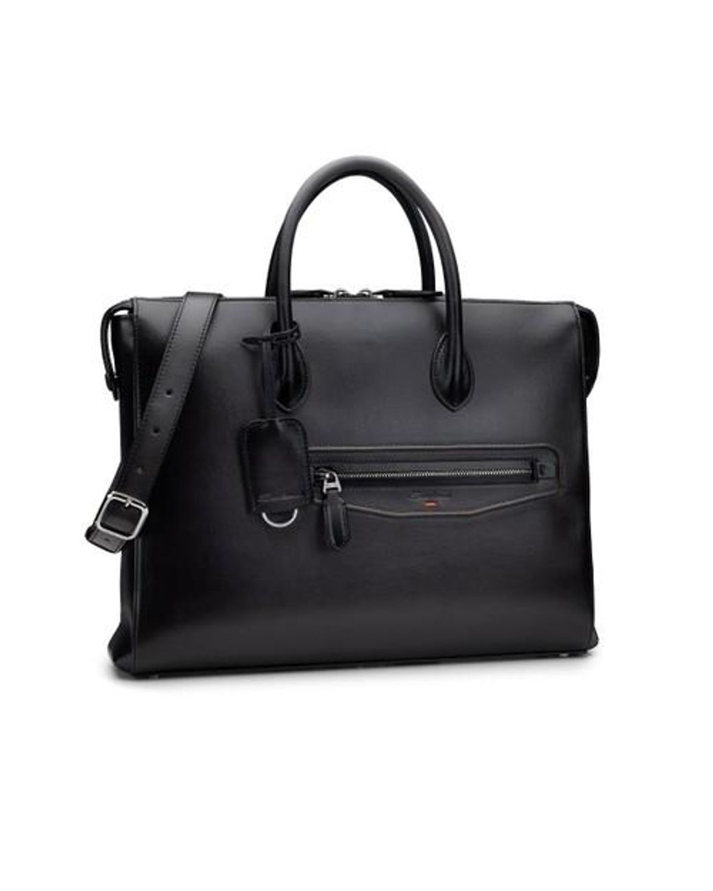 Borsa Porta Pc di Santoni in Black da Uomo