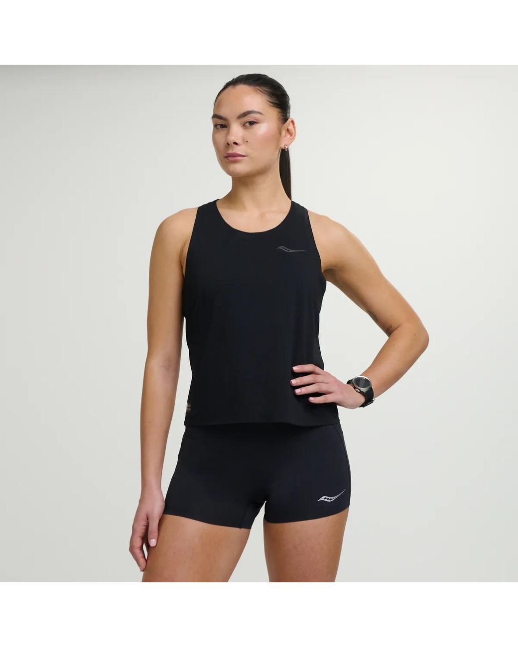 Saucony Black Endorphin Singlet
