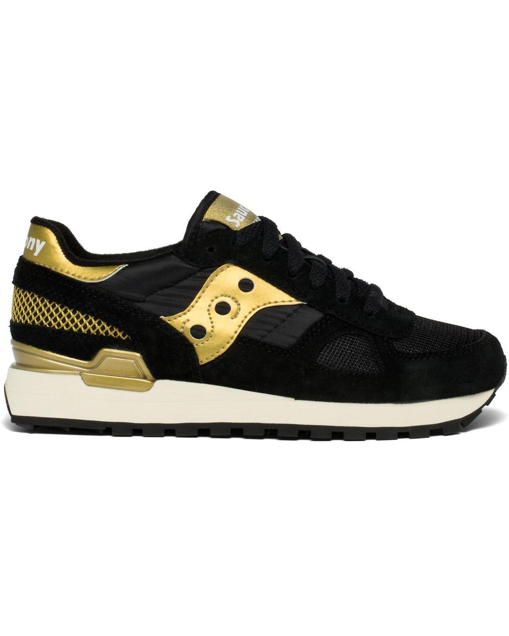 Saucony Suede Shadow Original Sneakers in Black | Gold (Black) - Save ...