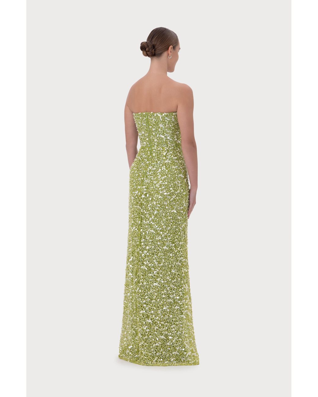 SAU LEE Blue Courtney Beaded Dress