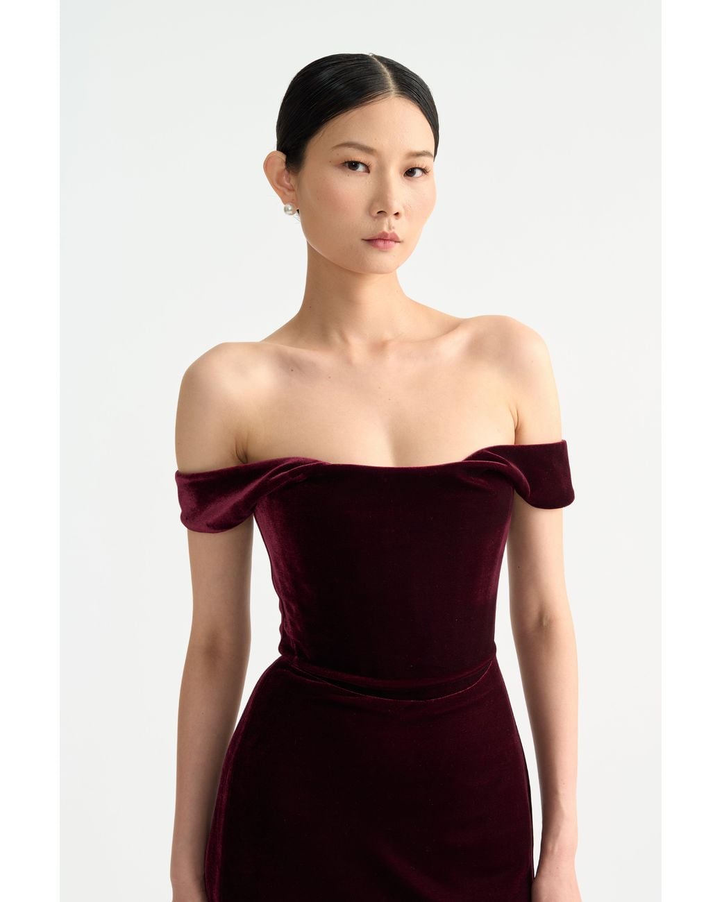 SAU LEE Black Joanna Velvet Gown