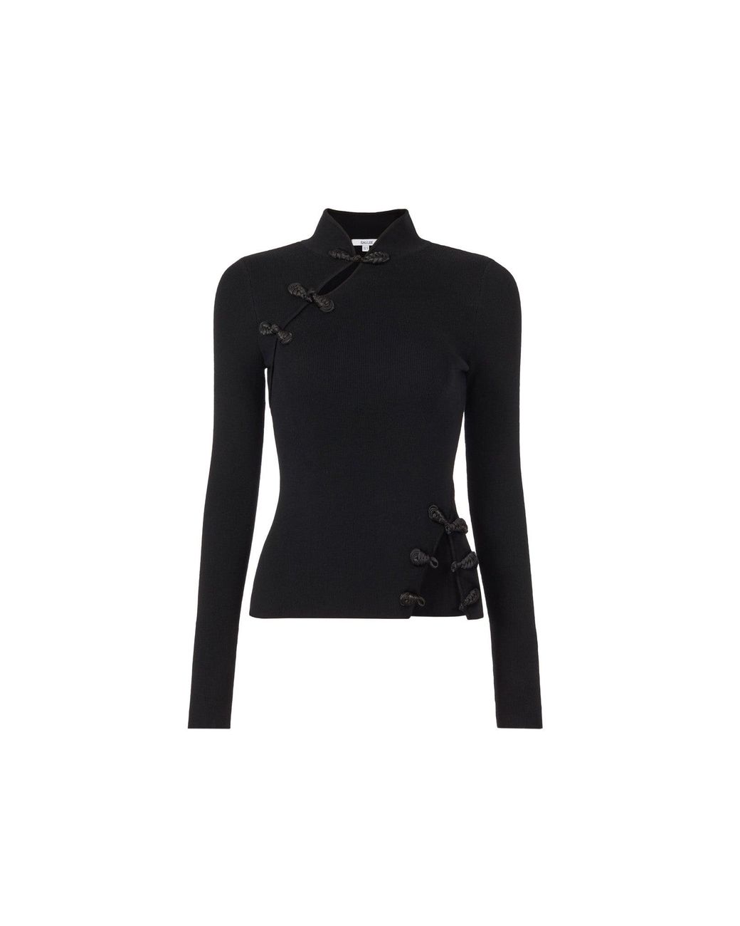 SAU LEE Black Dakota Knit Top