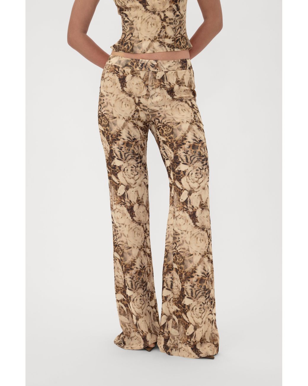 SAU LEE Natural Astrid Chiffon Pant
