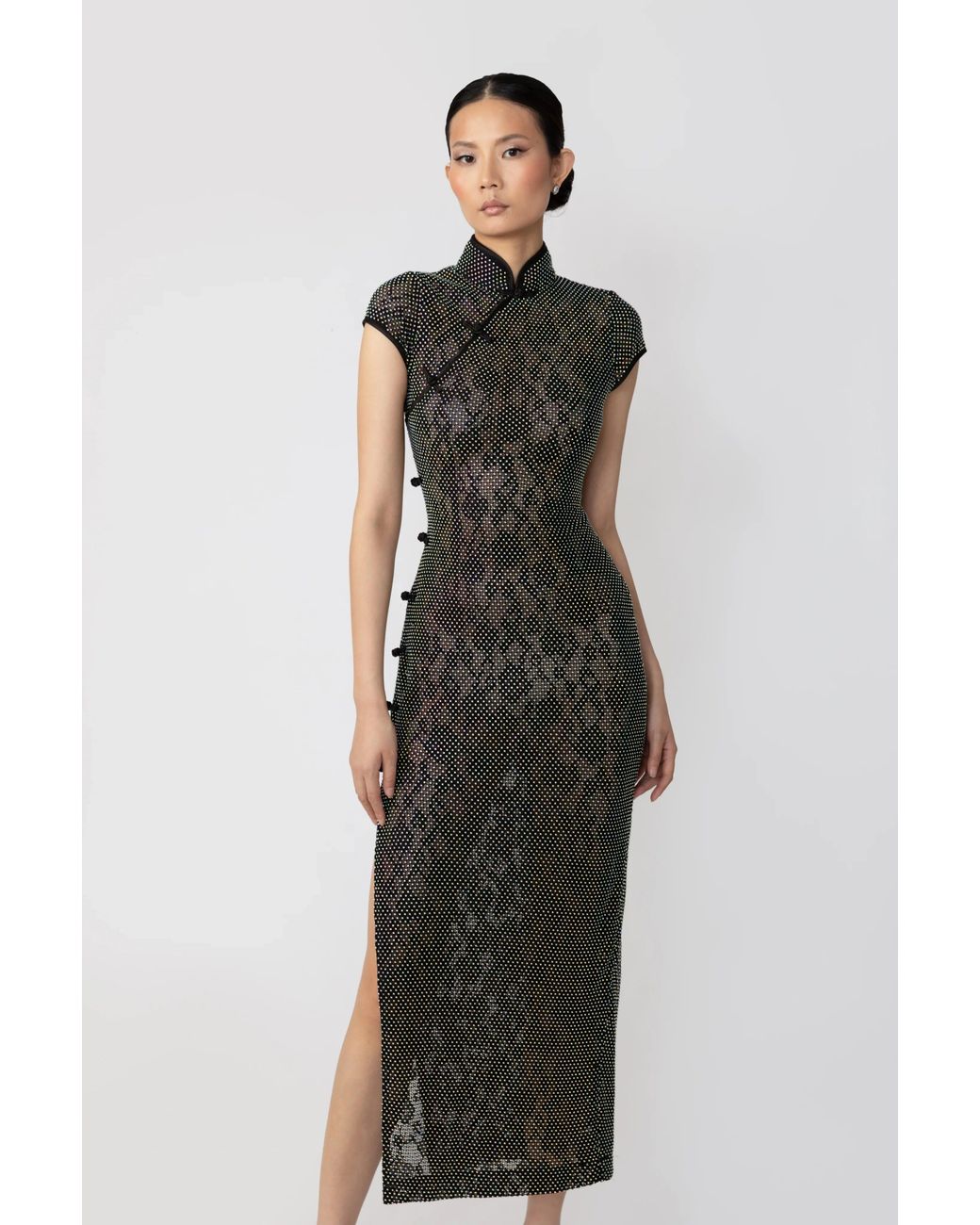 SAU LEE Multicolor Charlotte Crystal Dress