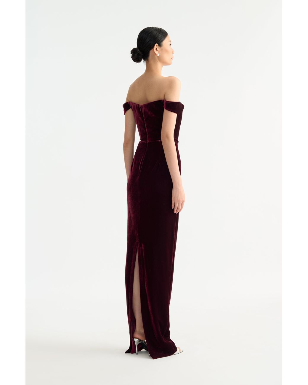 SAU LEE Black Joanna Velvet Gown