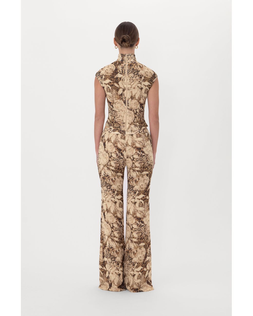 SAU LEE Natural Astrid Chiffon Pant