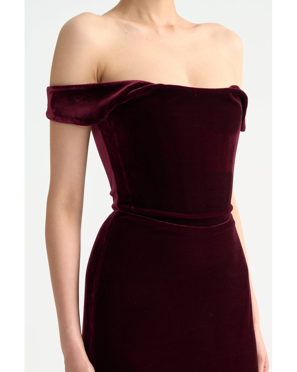 SAU LEE Black Joanna Velvet Gown