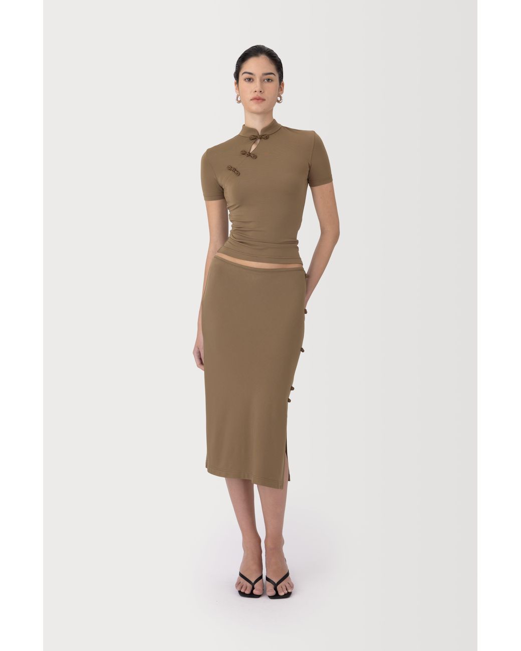 SAU LEE Natural Timo Jersey Top