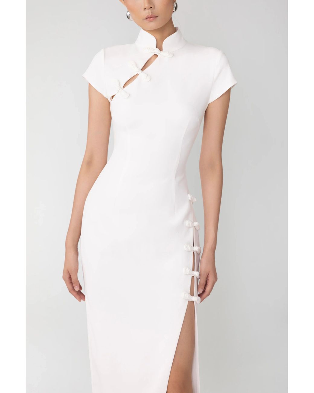 SAU LEE White Isabella Maxi Dress