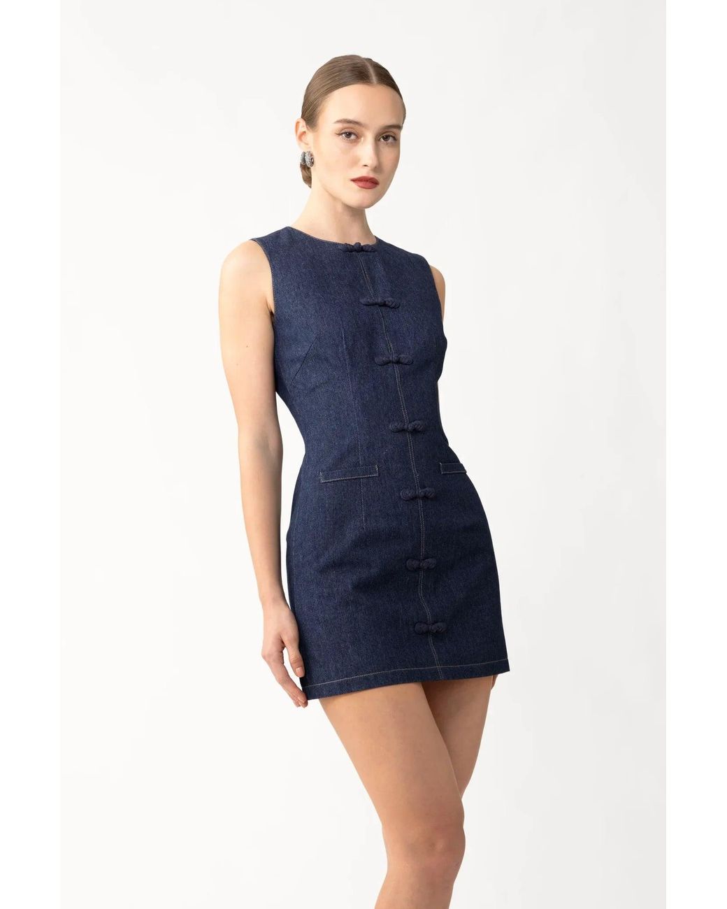 SAU LEE Blue Billie Denim Mini Dress