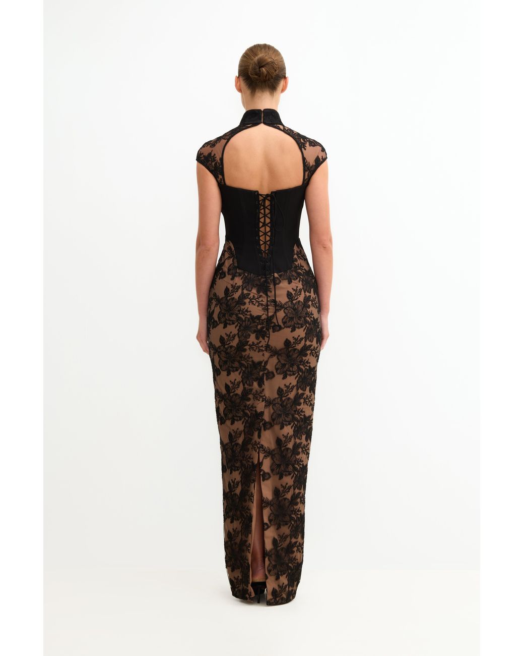 SAU LEE Multicolor Emilia Lace Gown