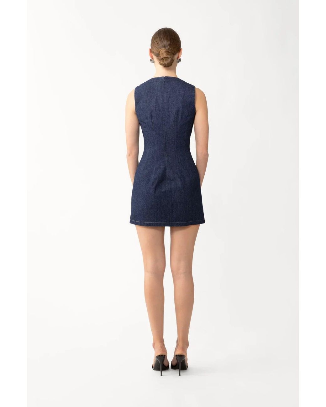 SAU LEE Blue Billie Denim Mini Dress