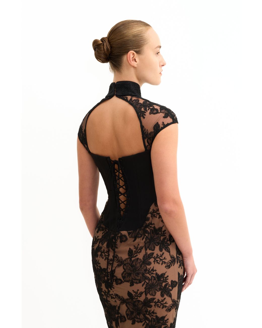 SAU LEE Multicolor Emilia Lace Gown