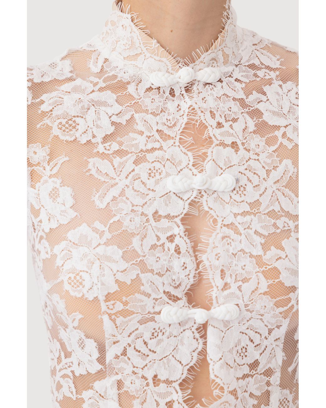 SAU LEE Multicolor Saphina Lace Top