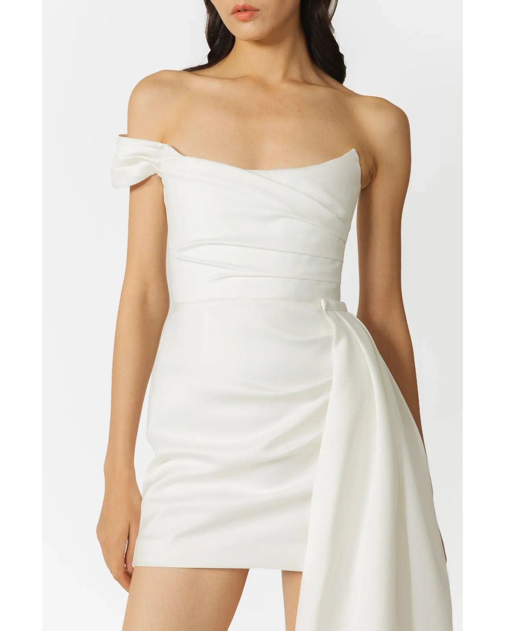 SAU LEE White Brenda Mini Dress
