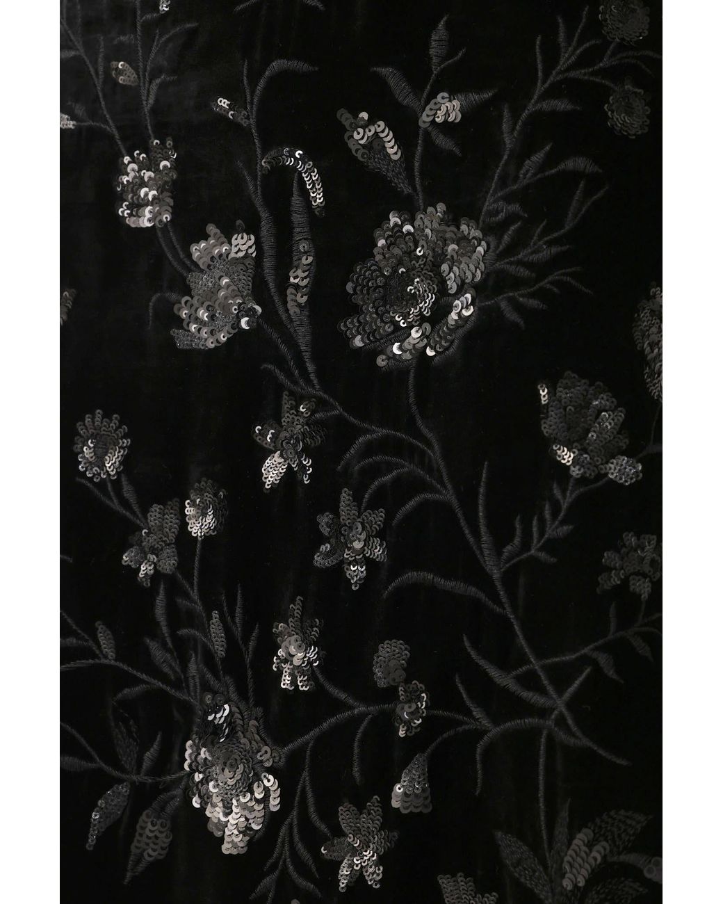 SAU LEE Black Winter Velvet Mini Dress