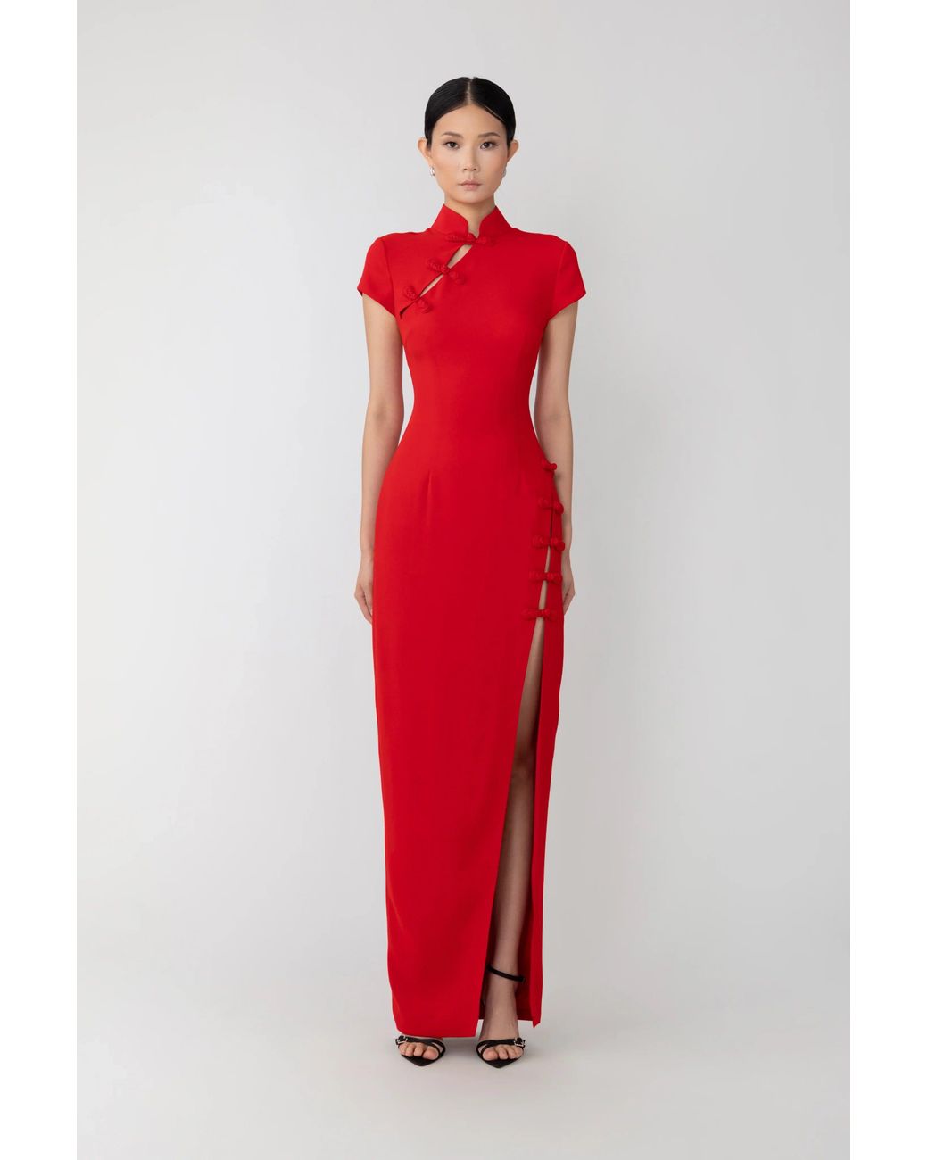 SAU LEE Red Isabella Maxi Dress