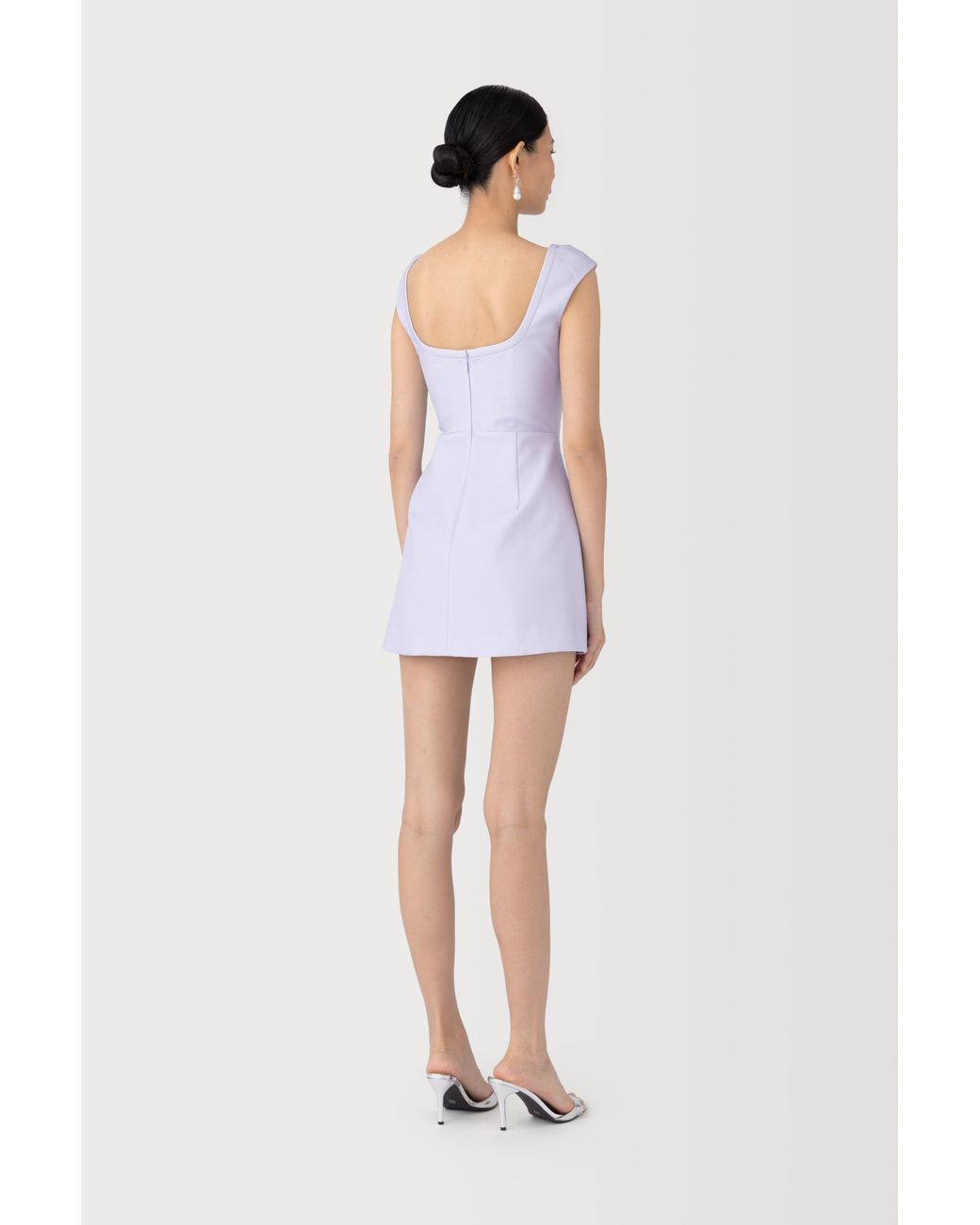 SAU LEE Purple Bryn Mini Dress