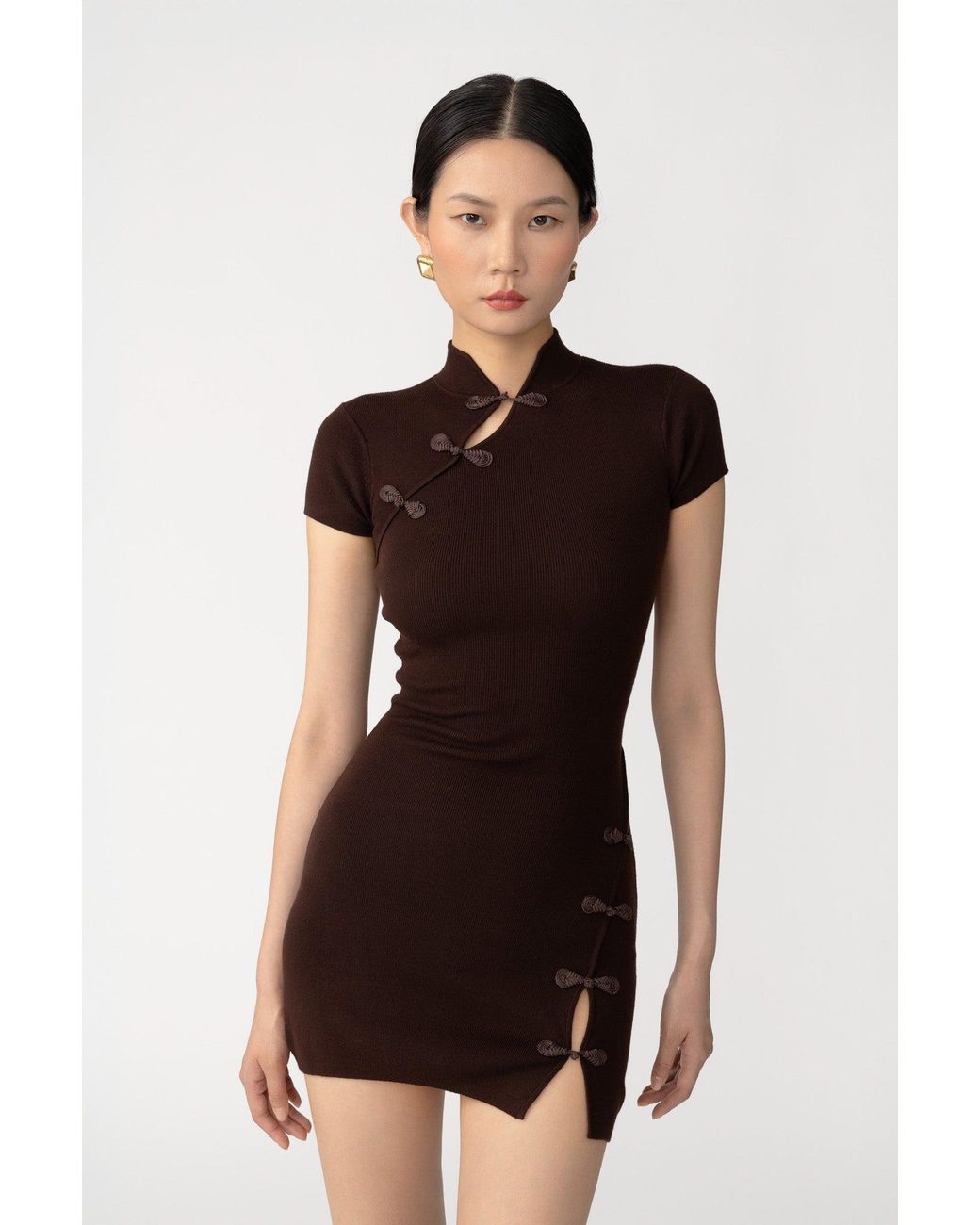 SAU LEE Multicolor Denali Knit Mini Dress