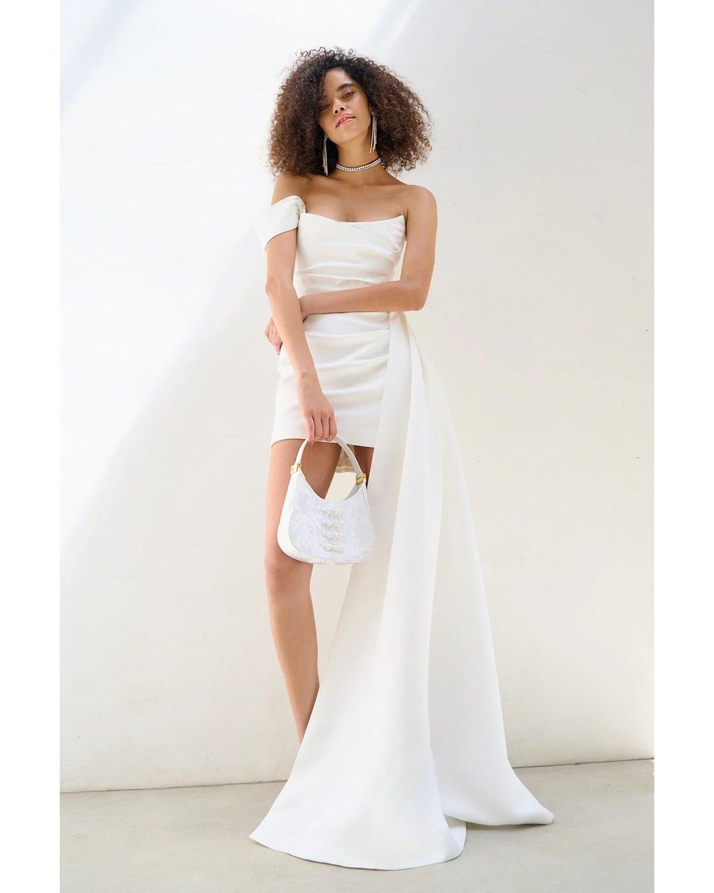 SAU LEE White Brenda Mini Dress