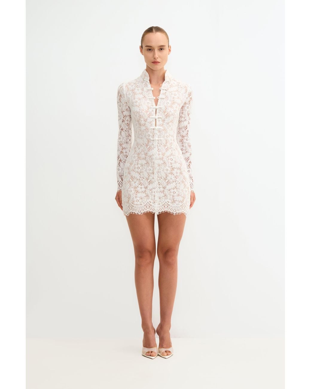 SAU LEE White Roberta Mini Dress