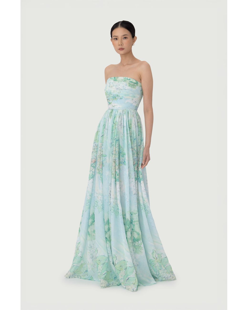 SAU LEE Blue Camille Maxi Dress