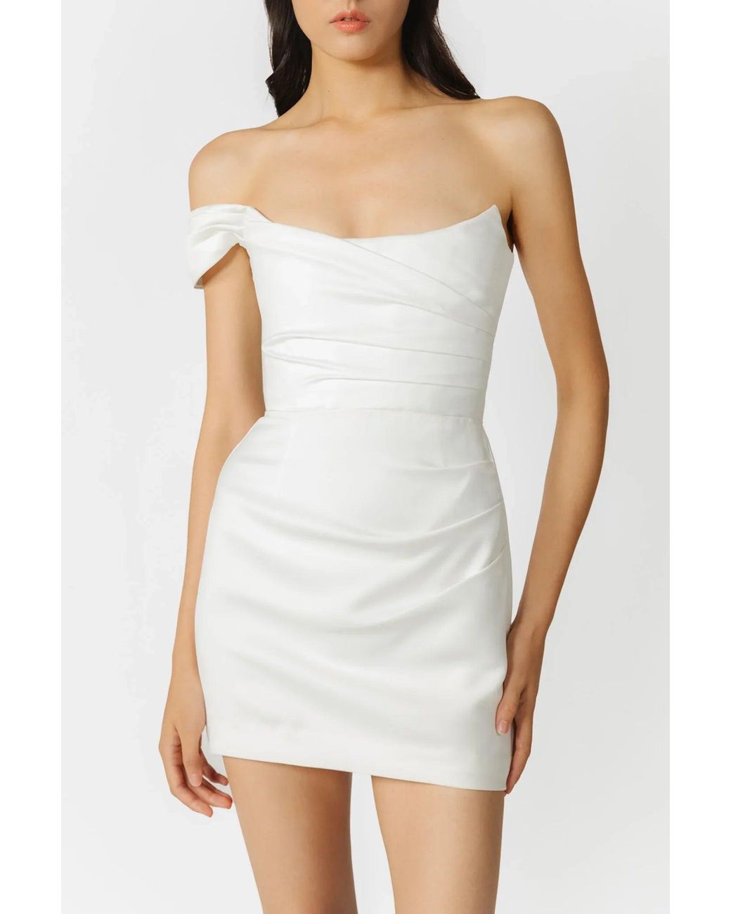 SAU LEE White Brenda Mini Dress