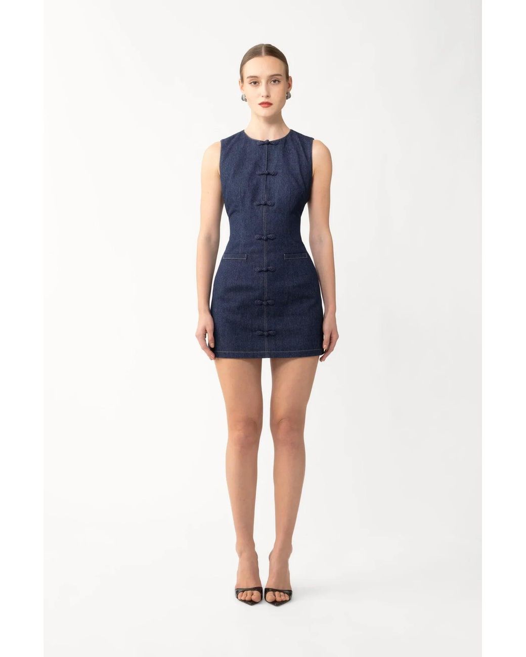 SAU LEE Blue Billie Denim Mini Dress