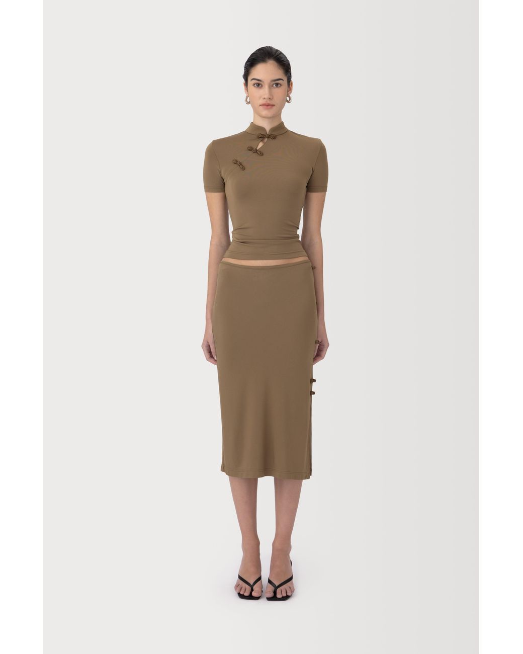 SAU LEE Natural Timo Jersey Top