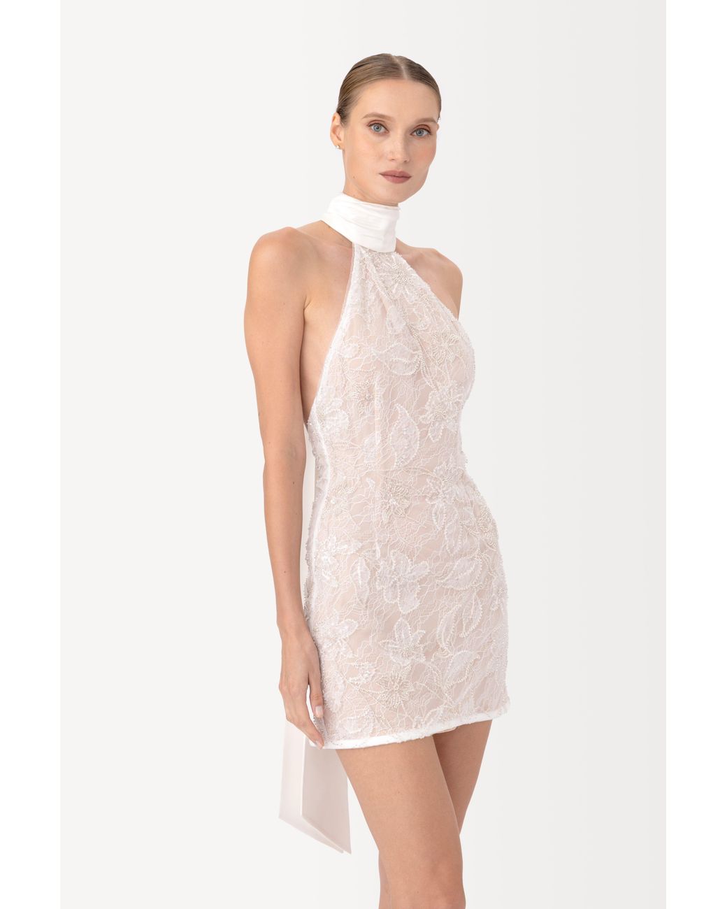 SAU LEE Multicolor Donna Lace Mini Dress