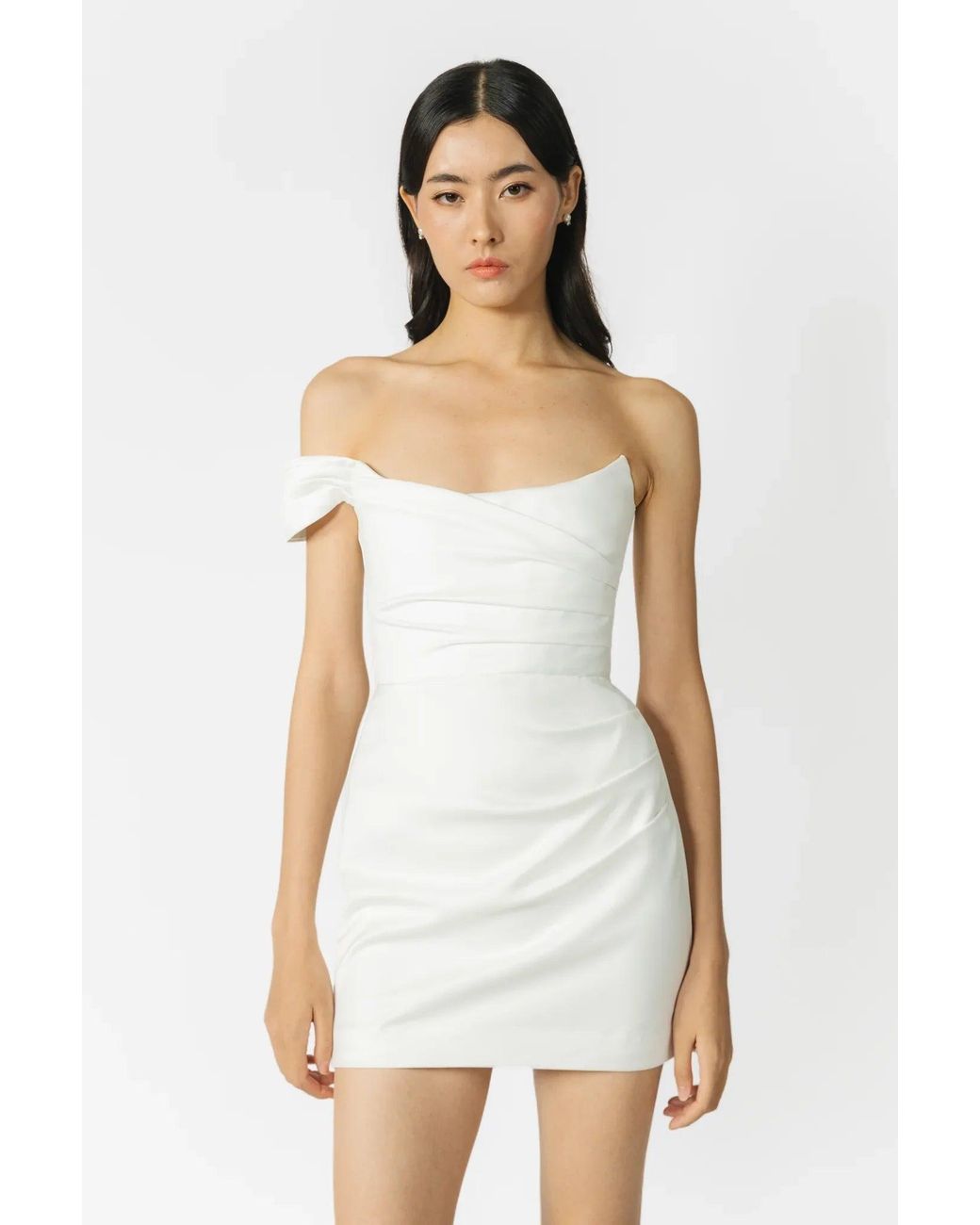 SAU LEE White Brenda Mini Dress