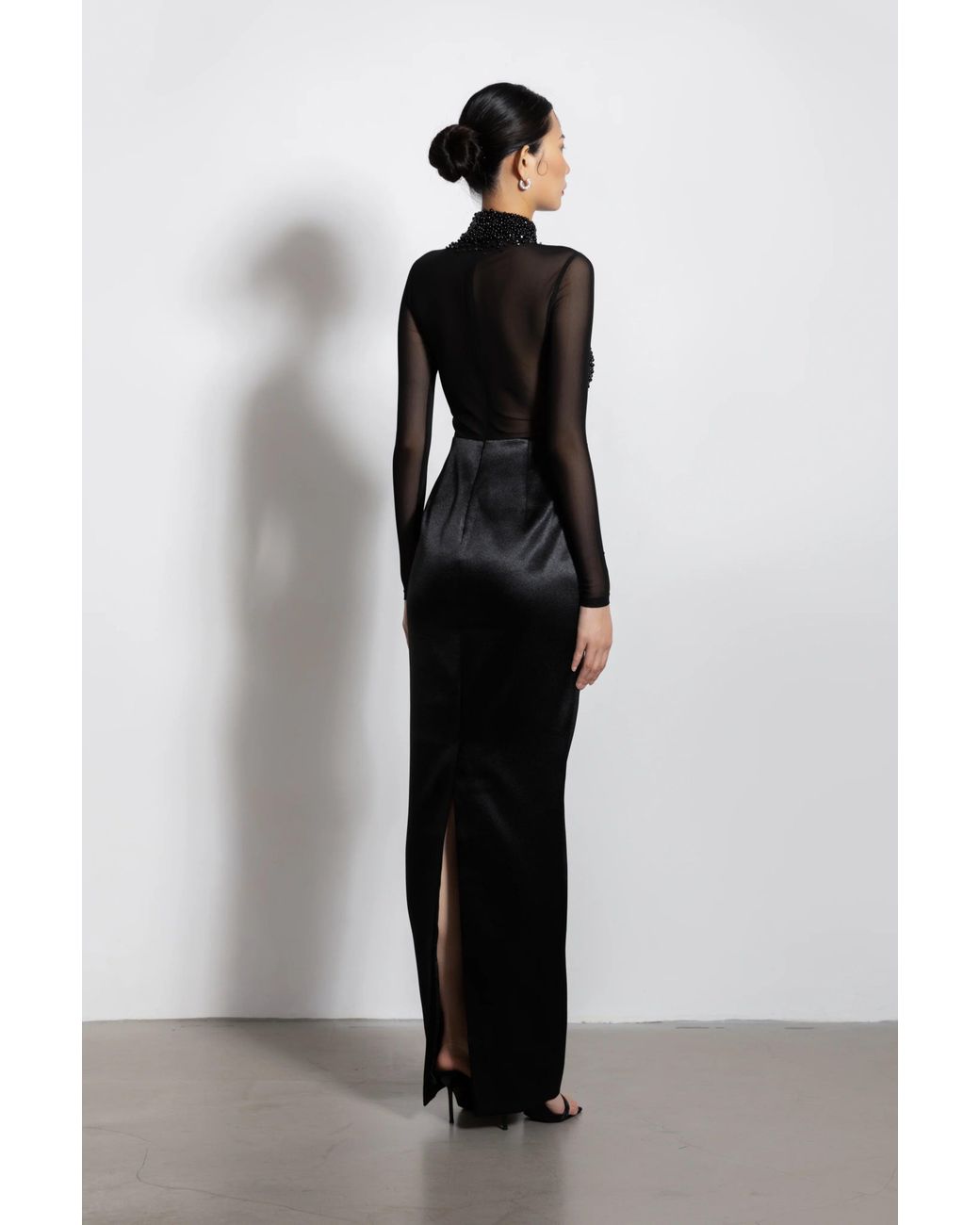 SAU LEE Black Po Gown