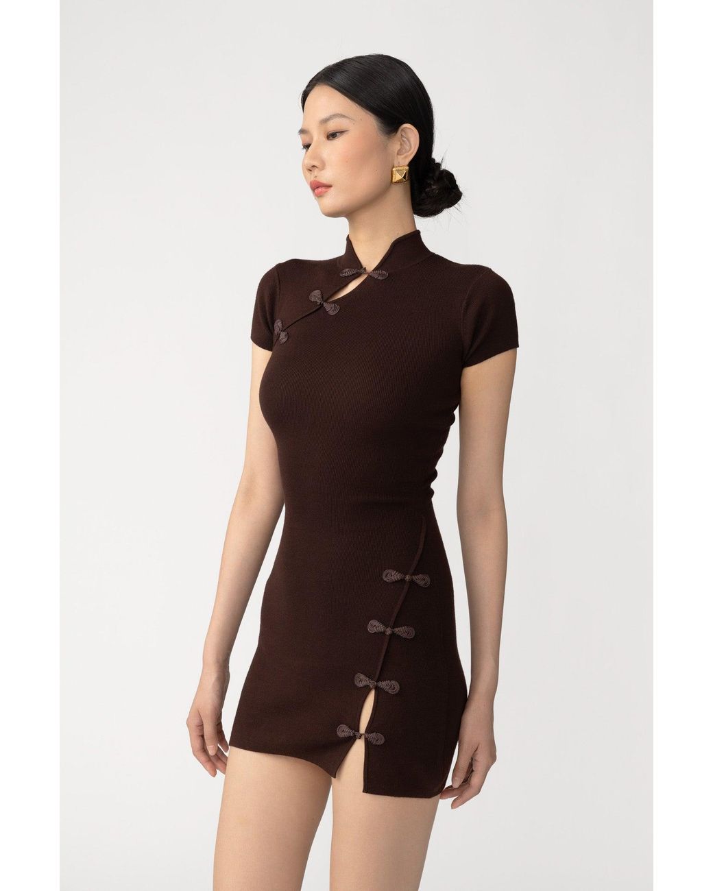 SAU LEE Multicolor Denali Knit Mini Dress