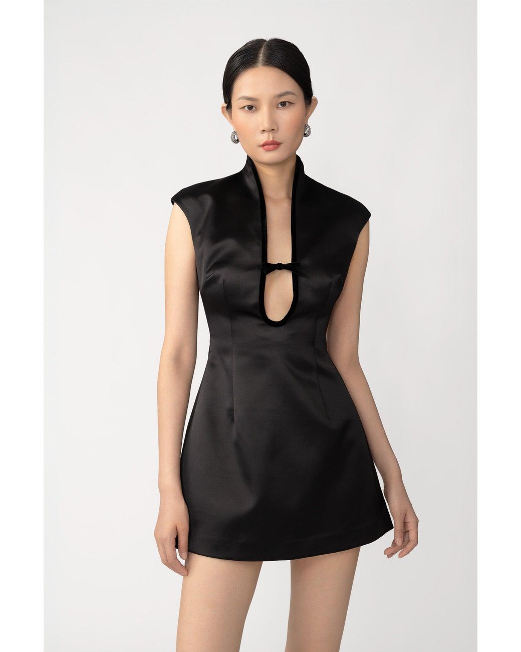 SAU LEE Black Leah Mini Dress
