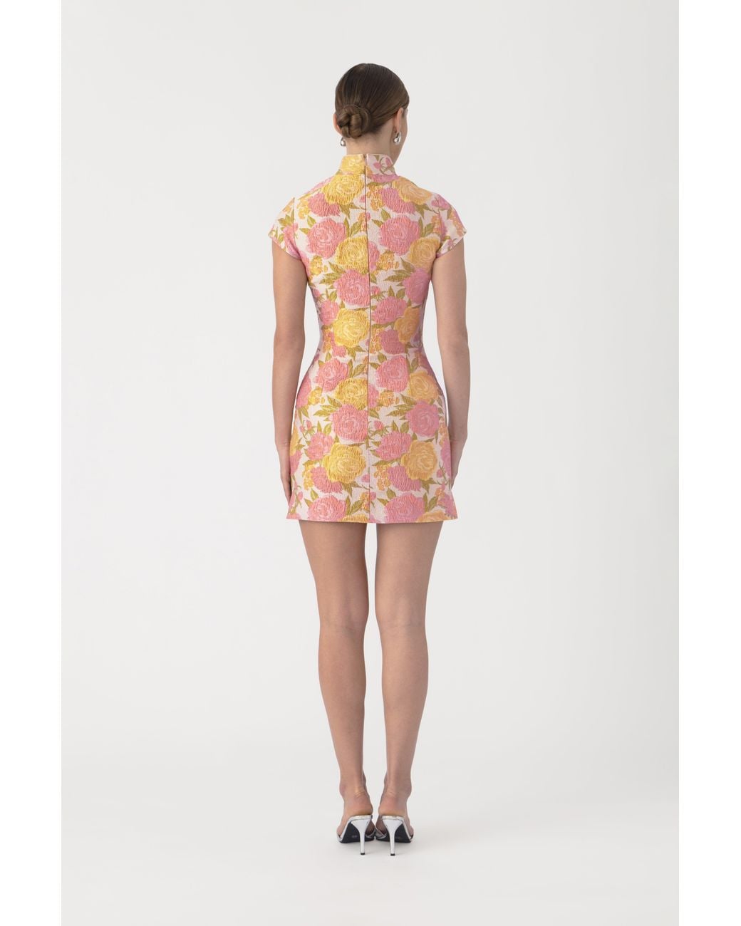 SAU LEE White Jada Jacquard Mini Dress