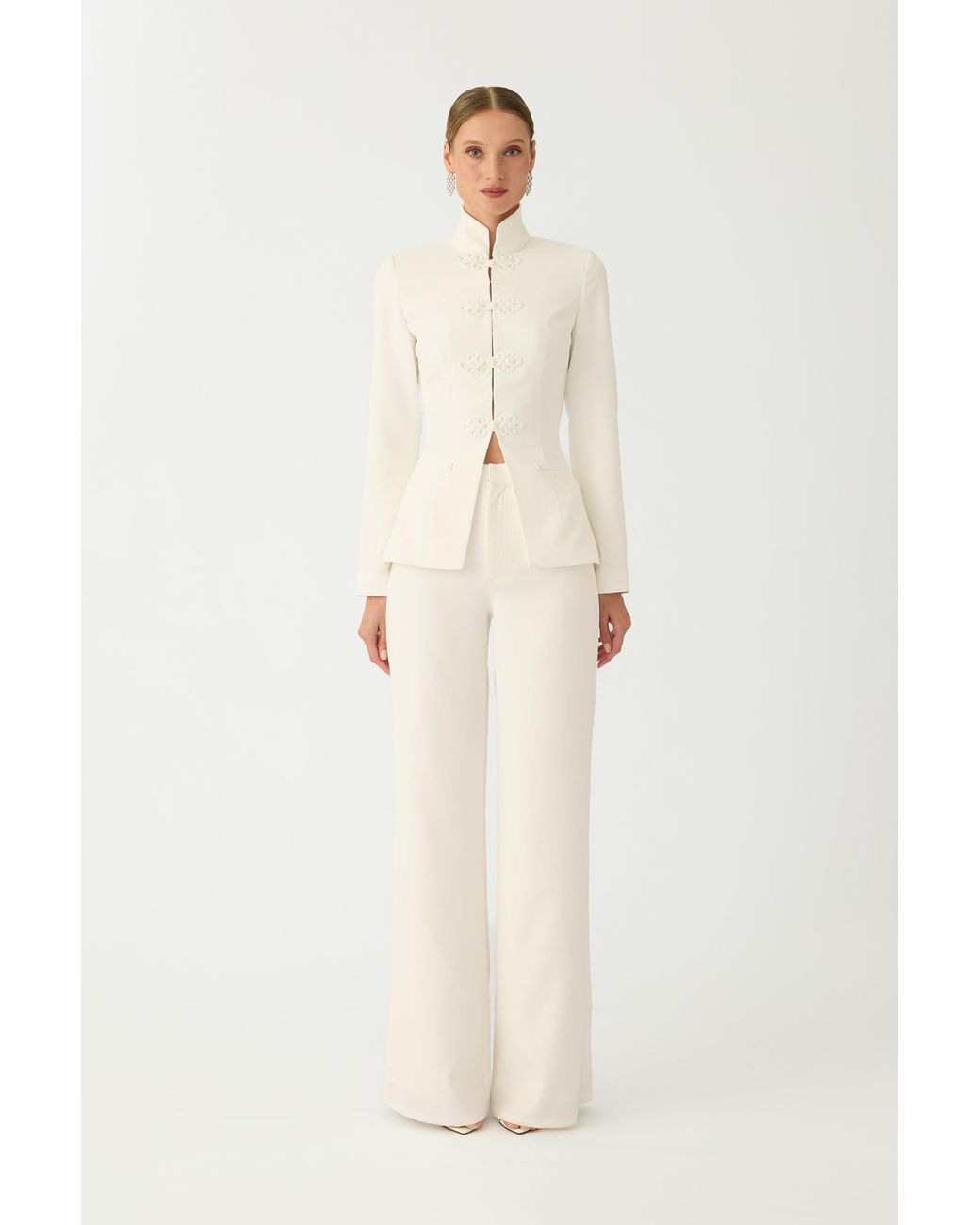 SAU LEE Natural Niope Crepe Pant
